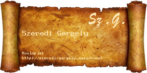 Szeredi Gergely névjegykártya